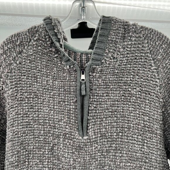 Carbon 2 Cobalt Women's Textured Hoodie 1/4 Zip Gray Size Medium - Picture 2 of 8